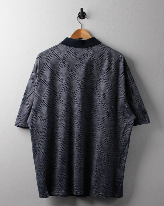 90s Ping Abstract Pattern Navy Polo (L)