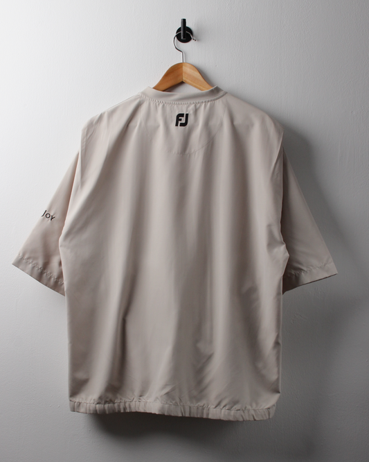 00s FootJoy Cream Short Sleeve Windbreaker (L)
