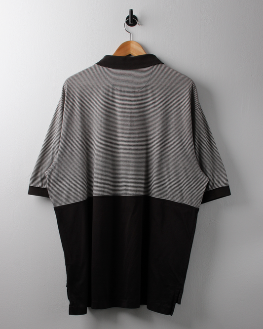 90s Nke Tiger Woods Yin Yang Black & Striped Polo (XL)