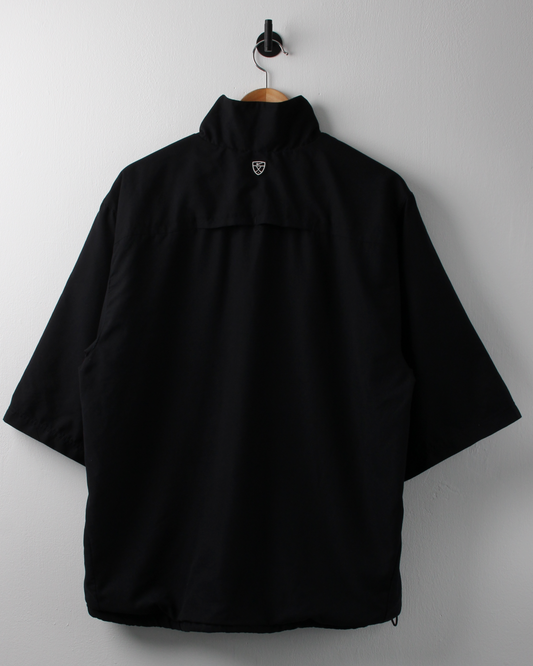 00s Nike Shield Logo Black Short Sleeve Windbreaker (L)