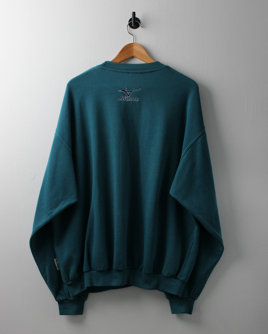 90s Mizuno Teal & Blue Graphic Sweatshirt (L)