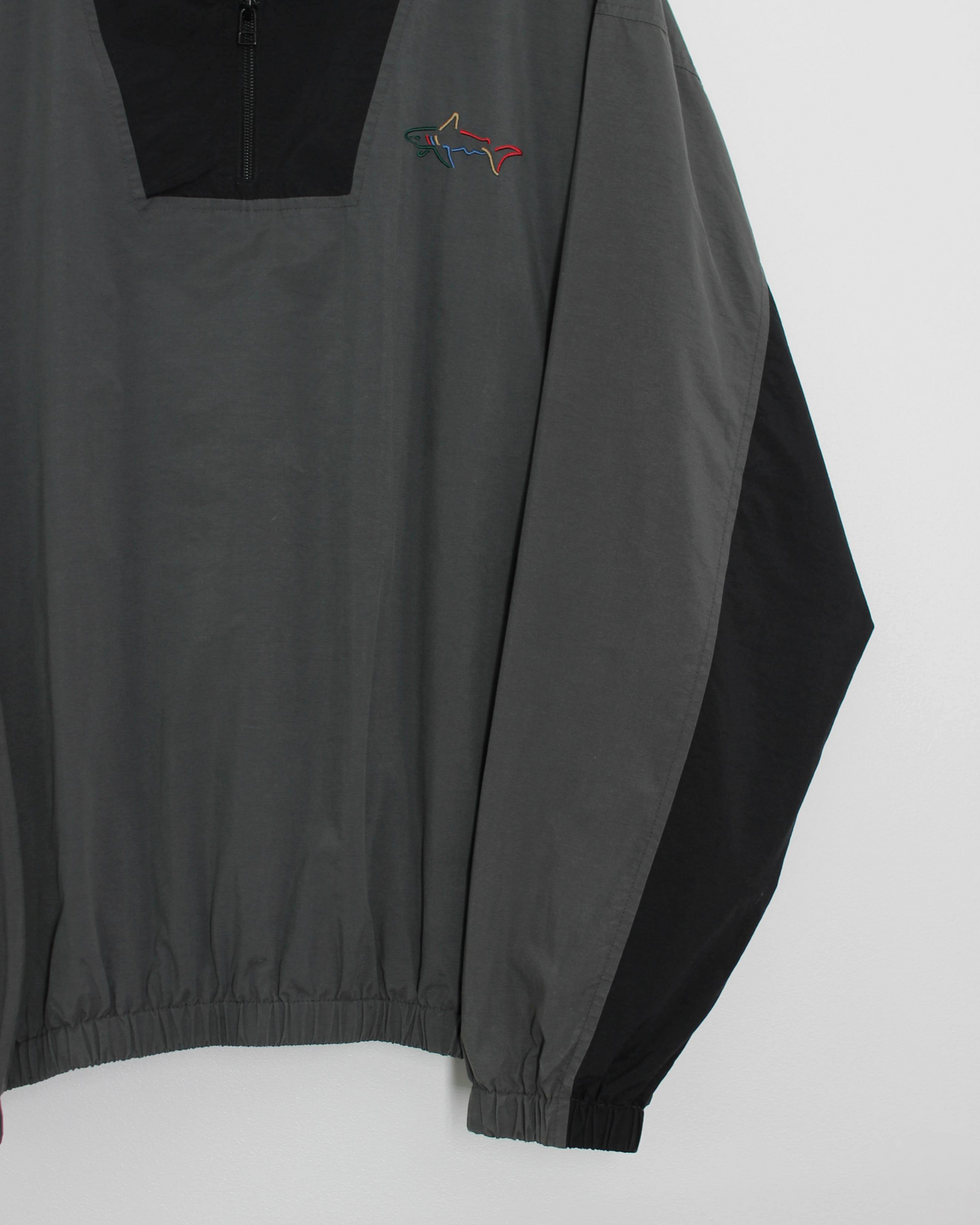 90s Greg Norman Grey/Black Quarter Zip Windbreaker (XL)