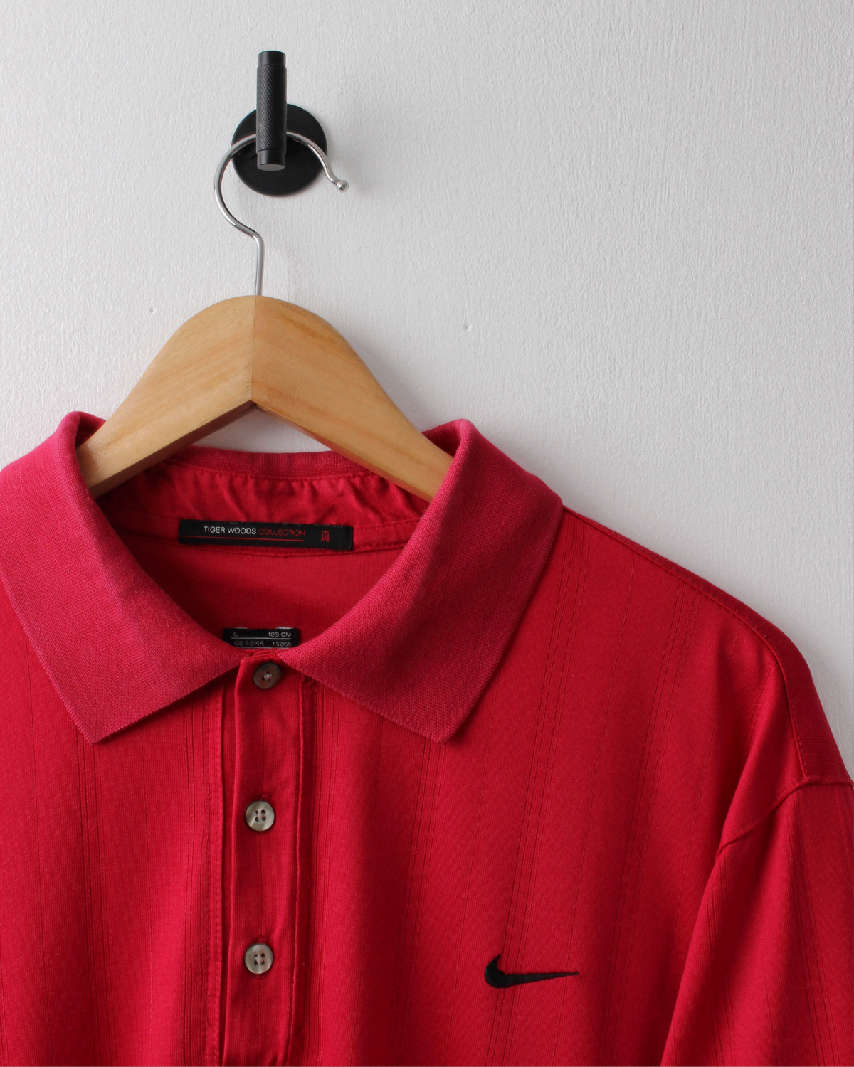 00s Nike Tiger Woods Red Textured Polo (L)
