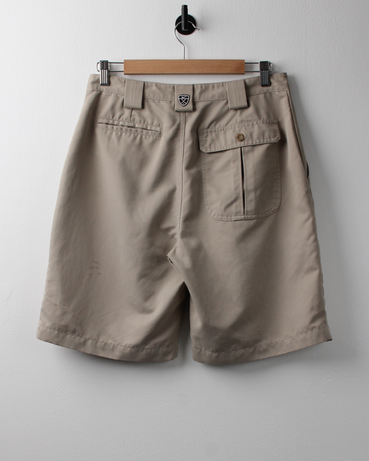 00s Nike Shield Logo Beige Golf Shorts (32W)