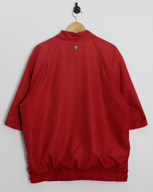 00s Nike Shield Logo Red Short Sleeve Windbreaker (L)