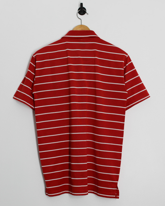 90s Callaway USA Collection Red/White Striped Polo-Shirt (S)