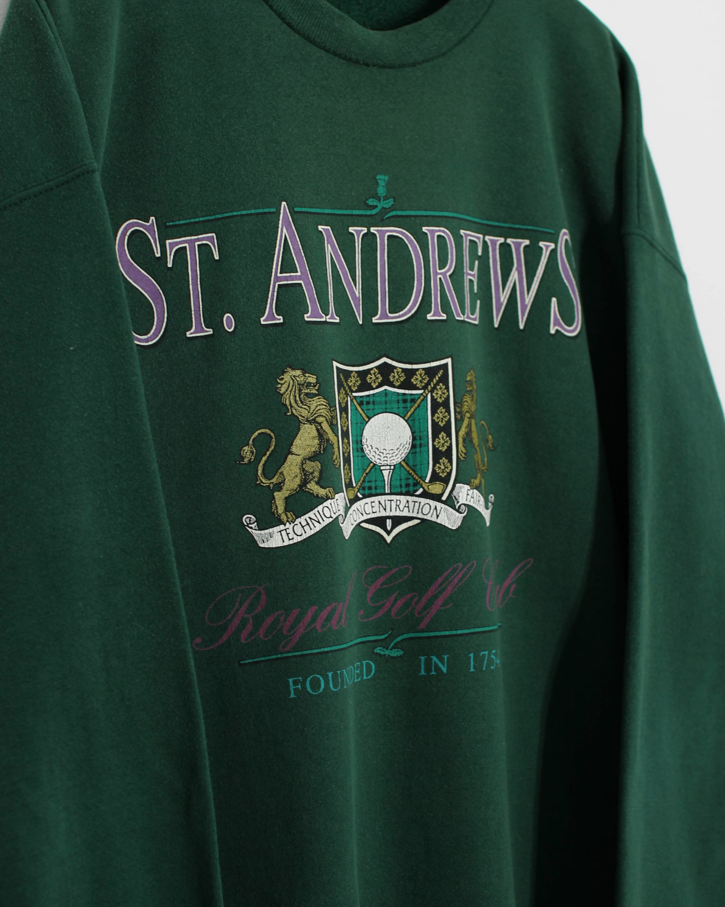 Van Heusen Green St Andrews Graphic Crewneck Sweatshirt (XL)