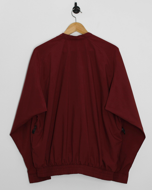 00s Nike Burgundy Quarter Snap Windbreaker (M)