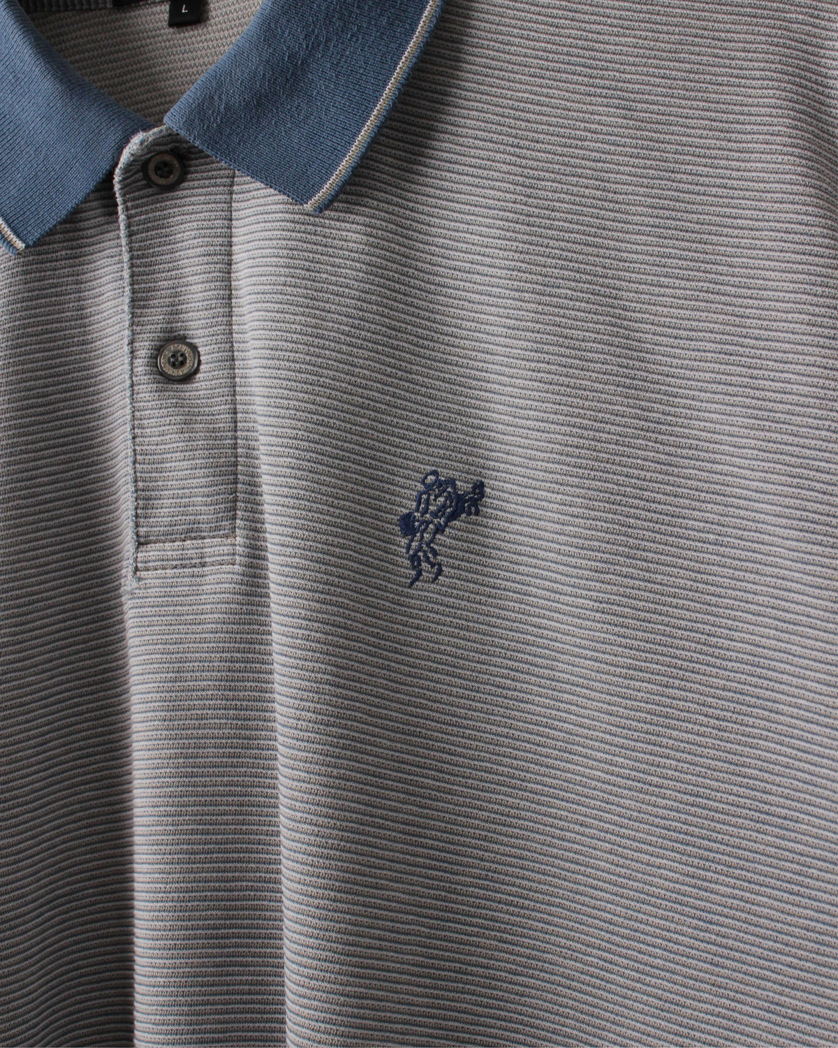 90s Ashworth Long Sleeve Striped Polo (L)