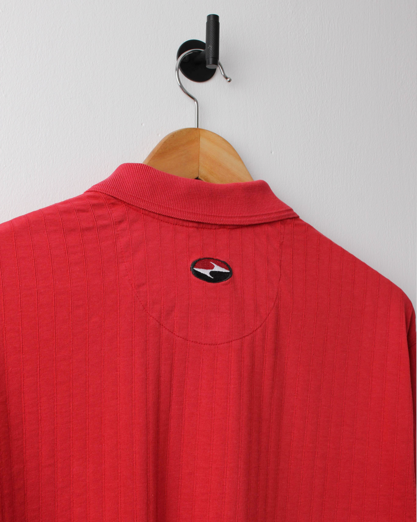90s Nike Yin Yang Centre Swoosh Red Polo (S)