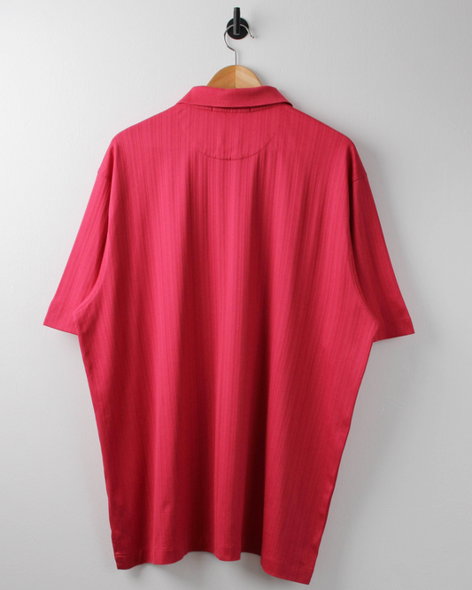 00s Nike Tiger Woods Pink Textured Polo (XXL)