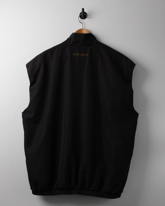 90s FootJoy TPC River’s Bend Black Windbreaker Golf Vest (L)