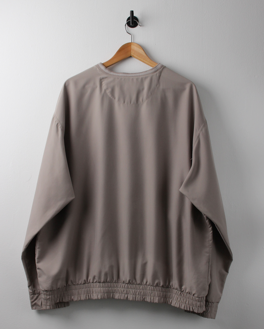 00s Nike Taupe Lightweight V-Neck Windbreaker (XL)
