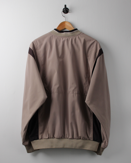 00s Nike Brown V-Neck Windbreaker (M)