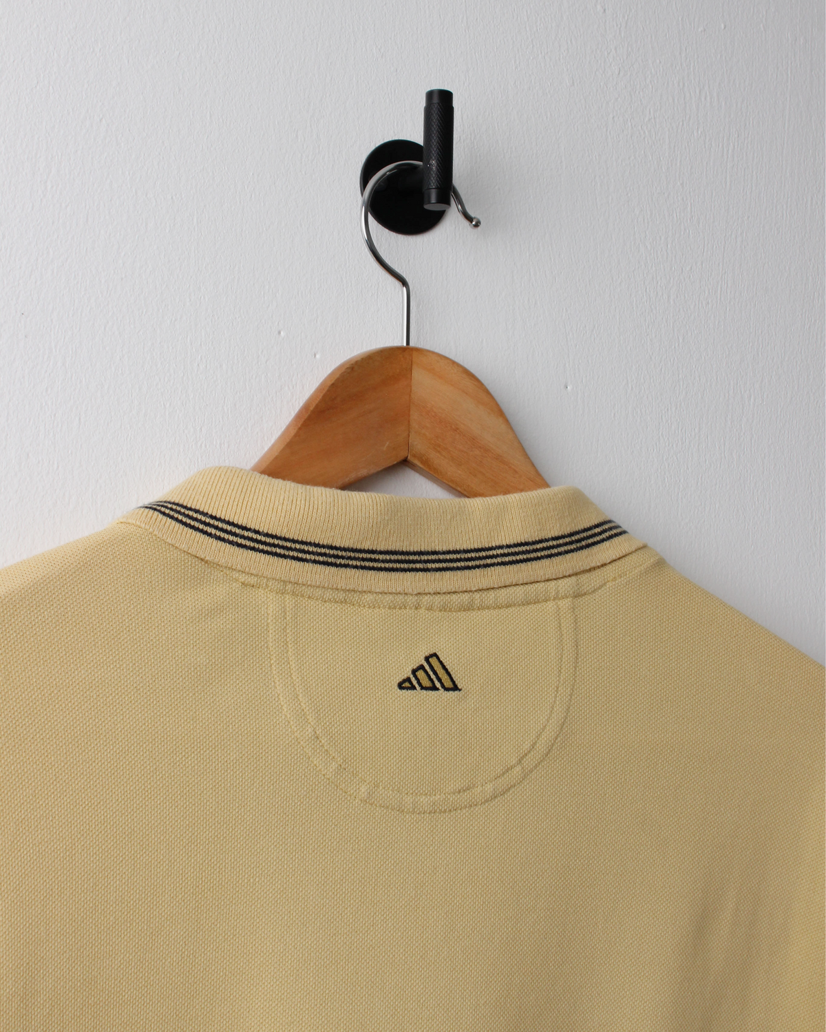 90s Adidas Golf Yellow Centre Logo Buttonless Polo (L)