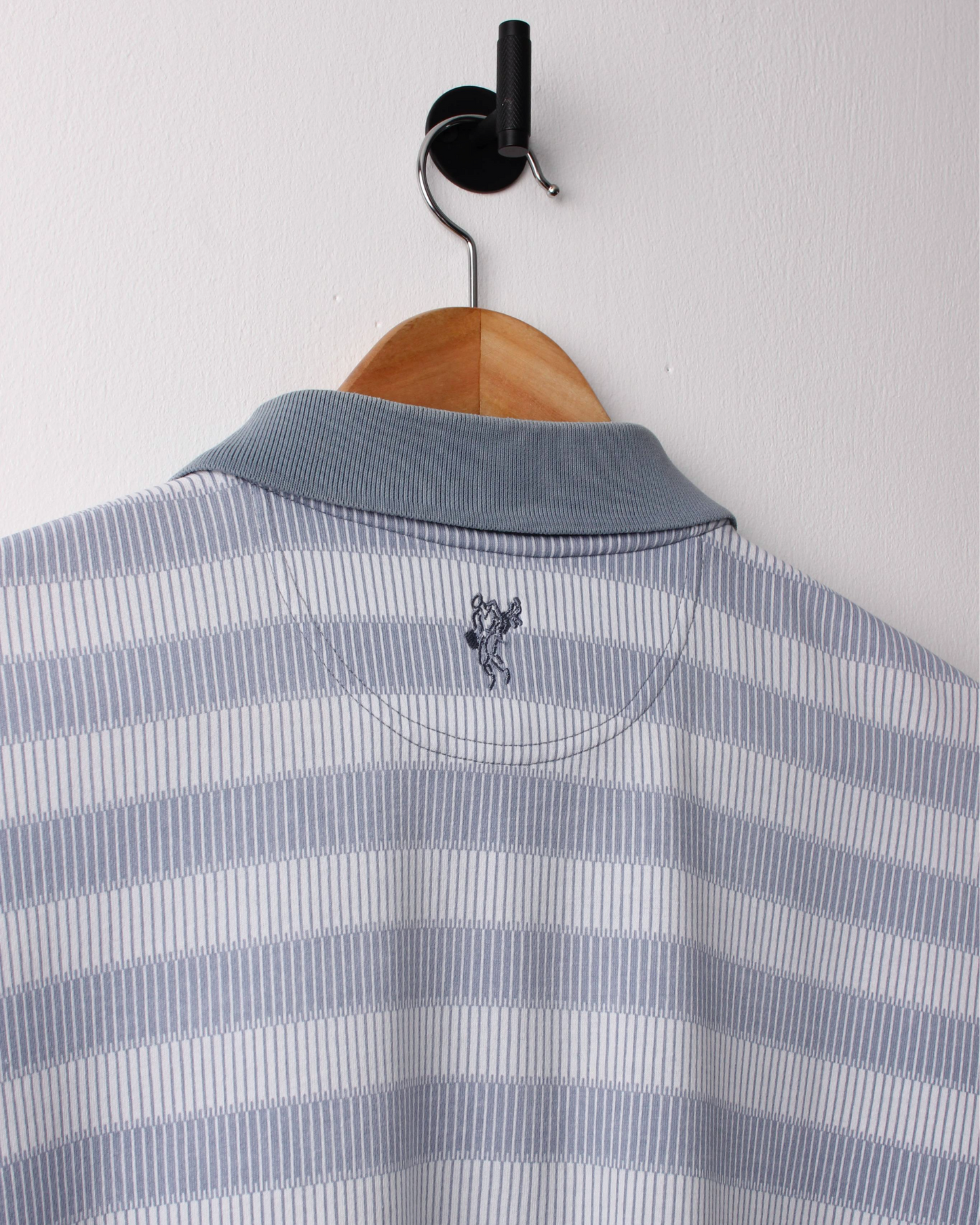 90s Ashworth Blue Geometric Polo (M)