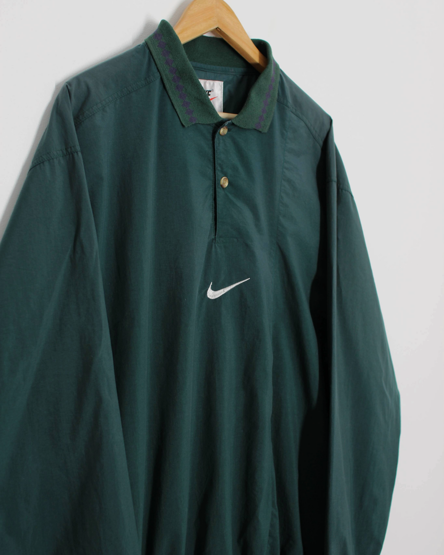 90s Nike Green Collared Windbreaker (XL)