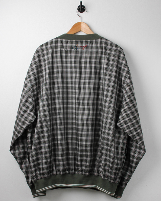 90s Greg Norman Green Plaid Windbreaker (L)