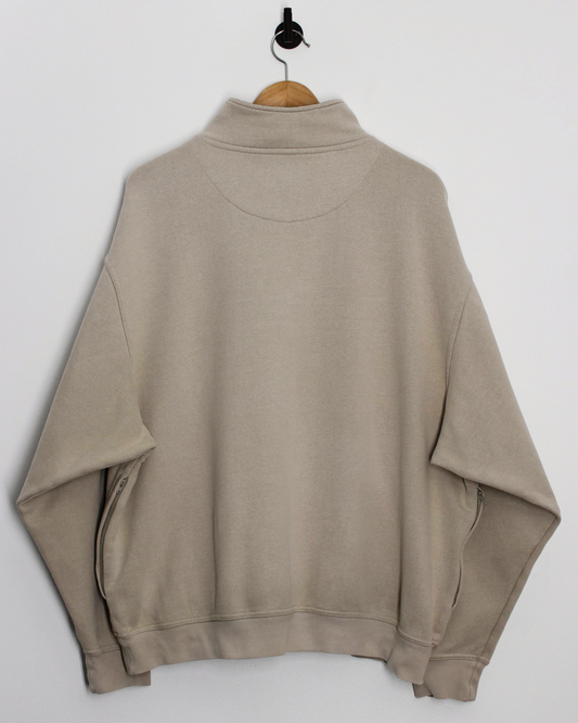 00s Nike Shield Logo Beige/Brown Quarter Zip Sweatshirt (L)