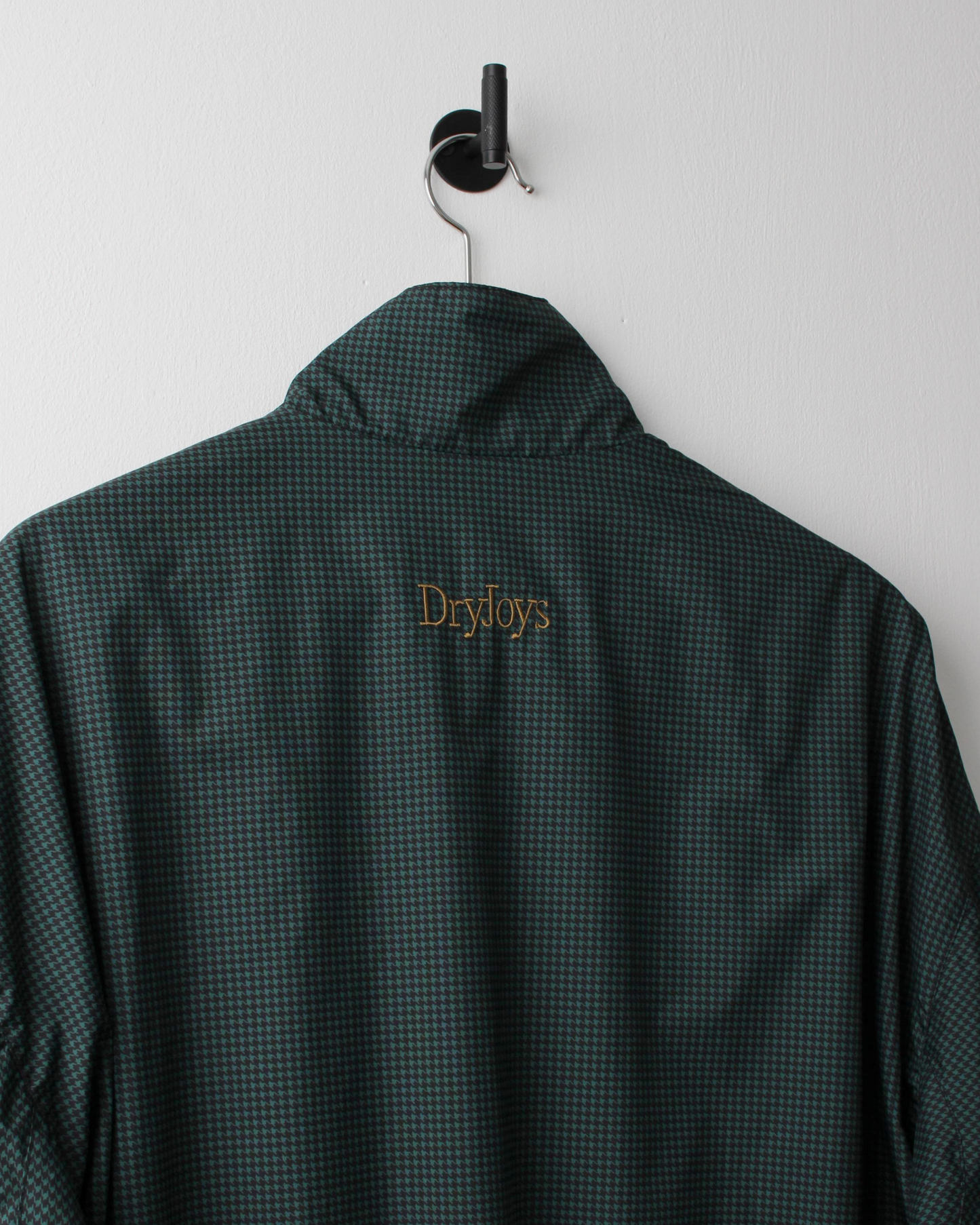90s FootJoy Green & Black Micro-Pattern Quarter Zip Windbreaker (M)