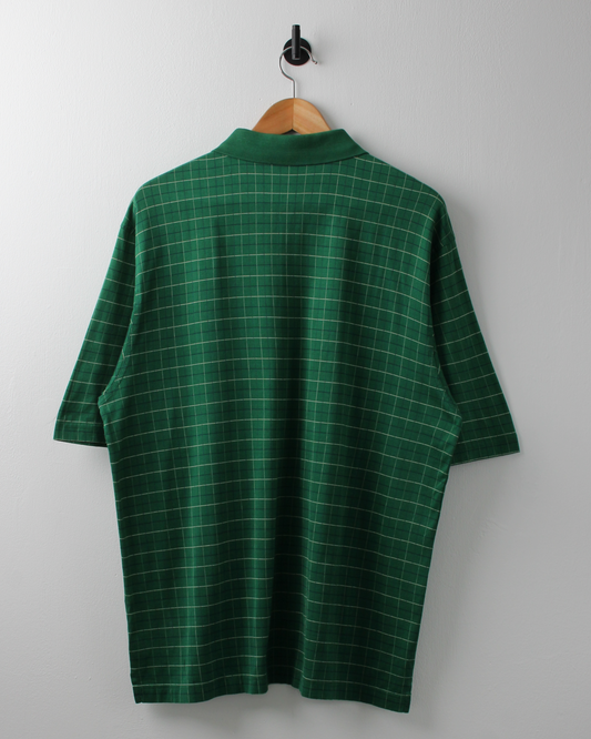 90s Masters Green Chequered Polo (L)