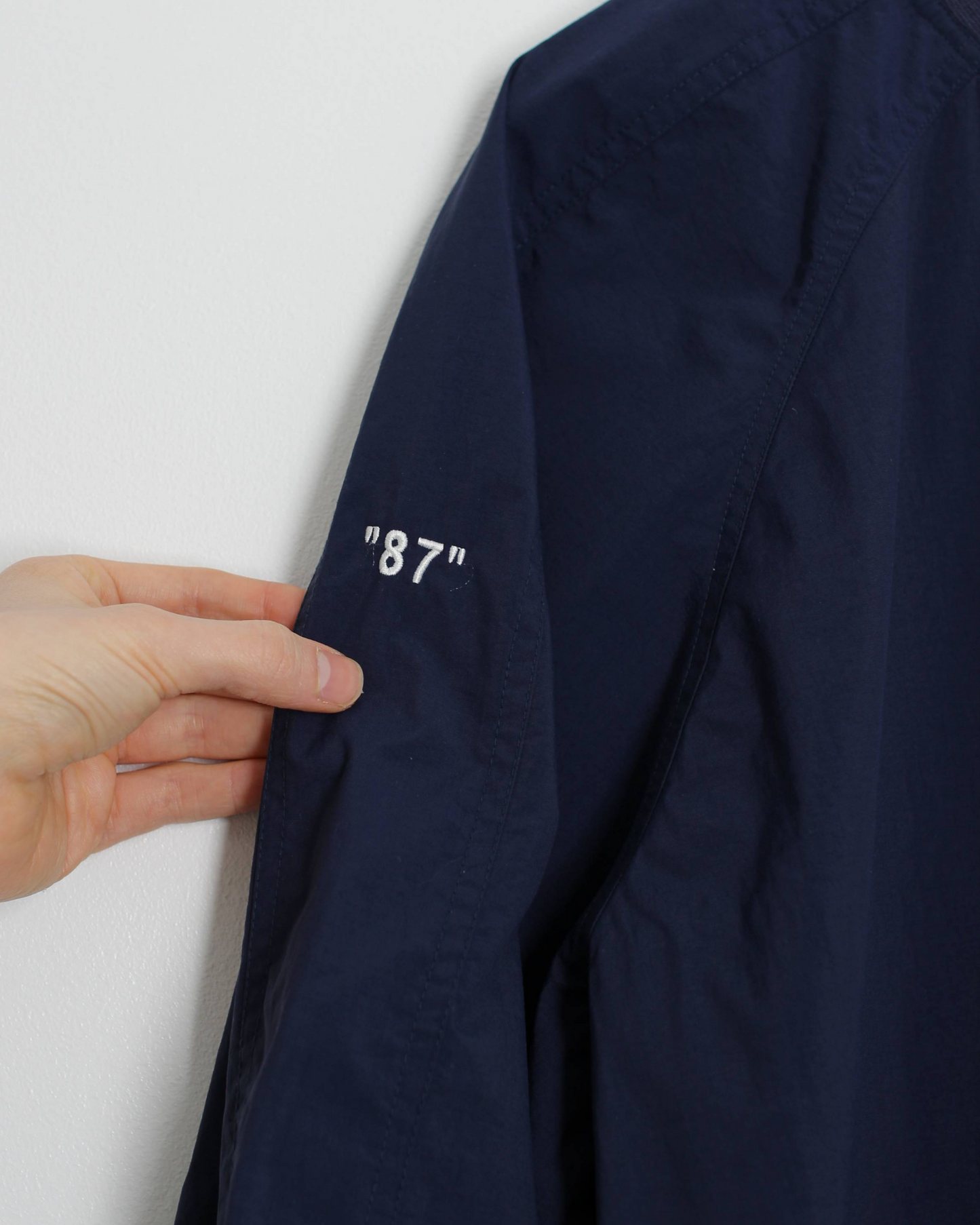 90s Nike UNH Navy Quarter Snap Windbreaker (XXL)