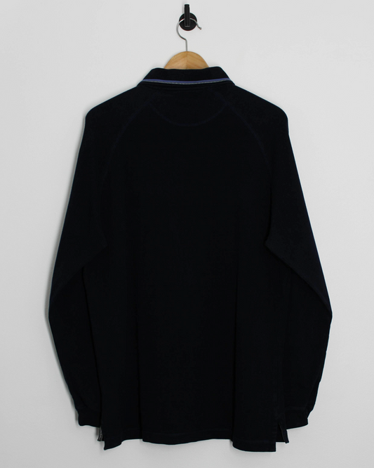 00s Ping ‘Mr Ping’ Logo Navy Long Sleeve Polo-Shirt (M)