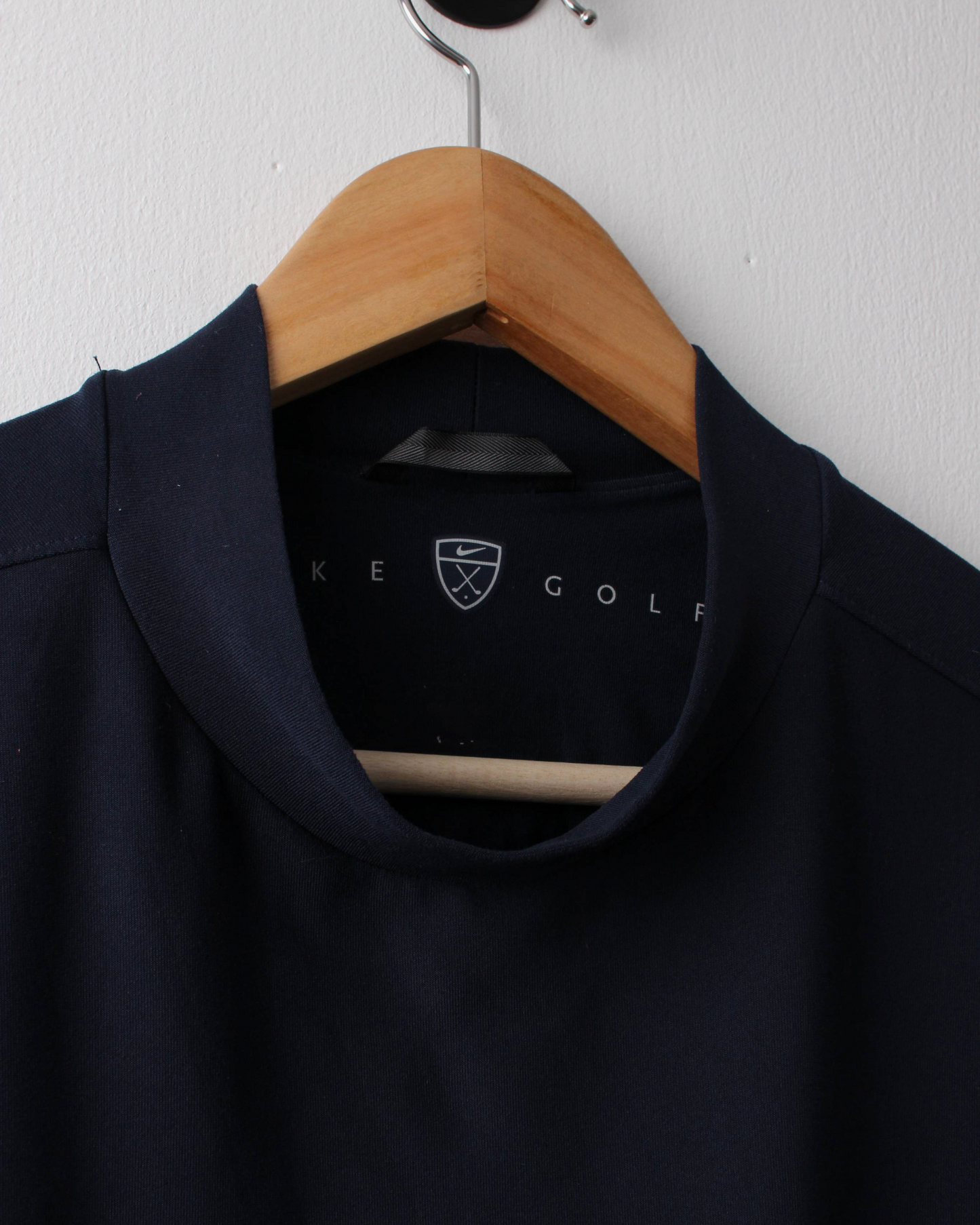 00s Nike Dri-Fit Navy Mock Neck Golf Top (XL)