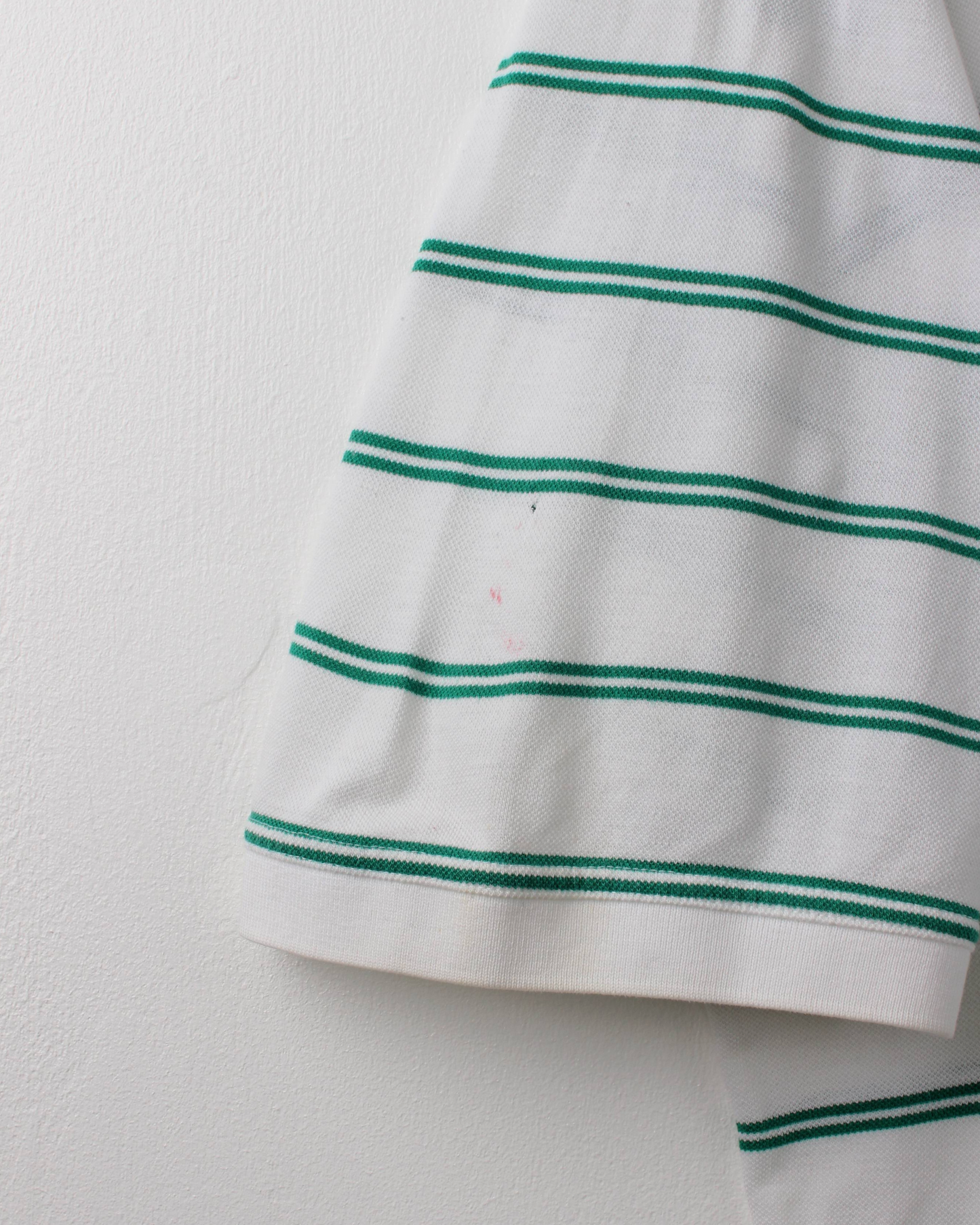 2003 Masters White & Green Striped Polo (L)