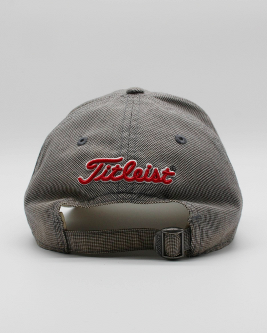 00s Titleist Grey & Red Micropattern Cap
