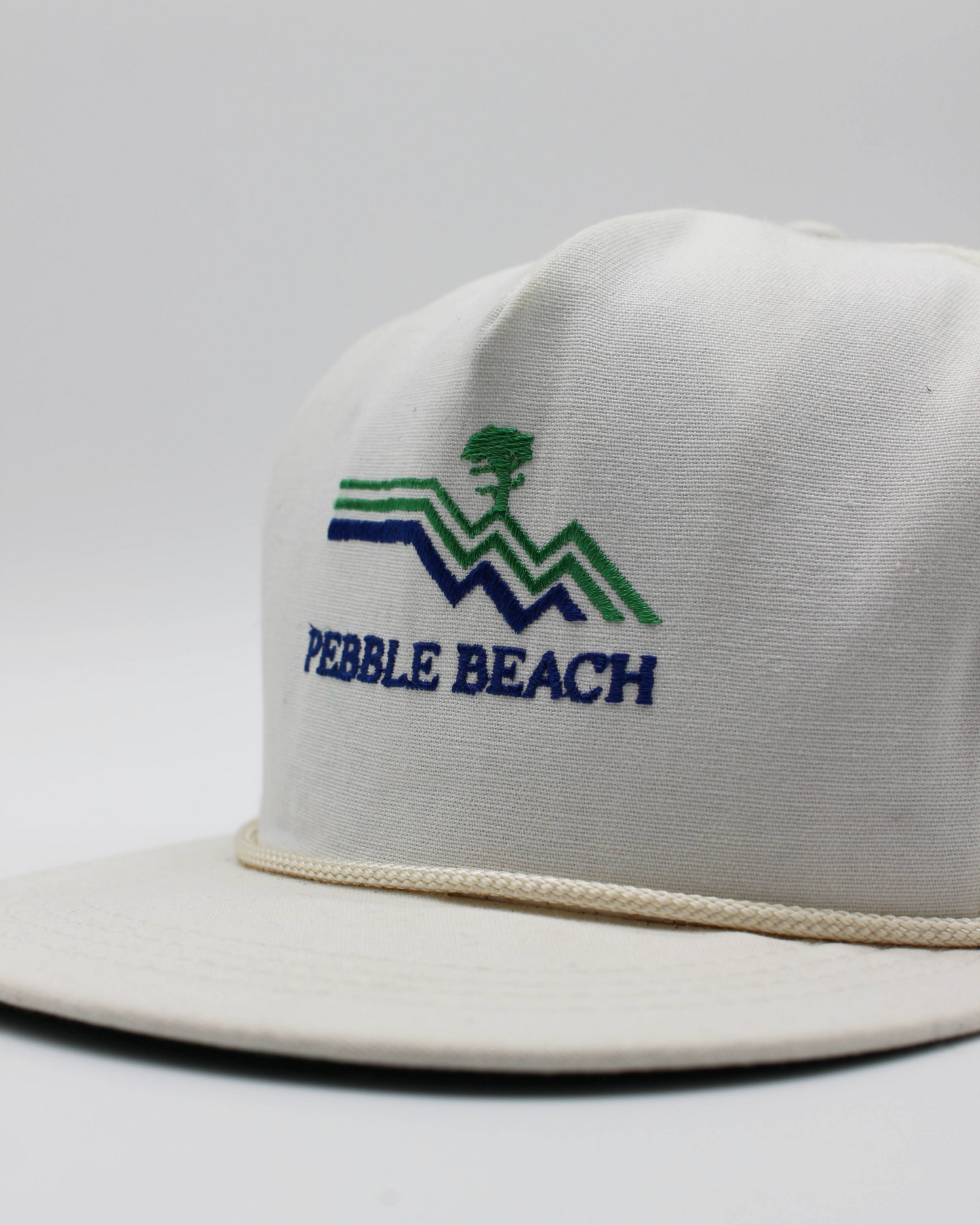 90s Pebble Beach White Rope Cap by CaliFrame