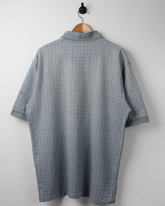 90s Ashworth Grey Patterned Polo (L)