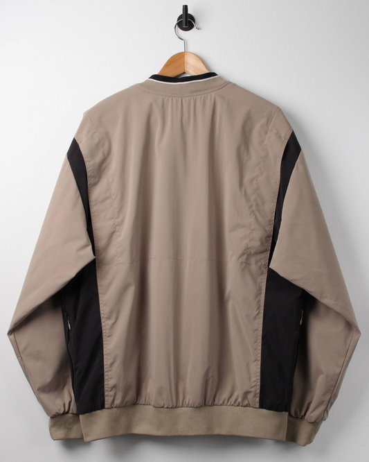 90s Nike Brown/Black V-Neck Windbreaker (L)