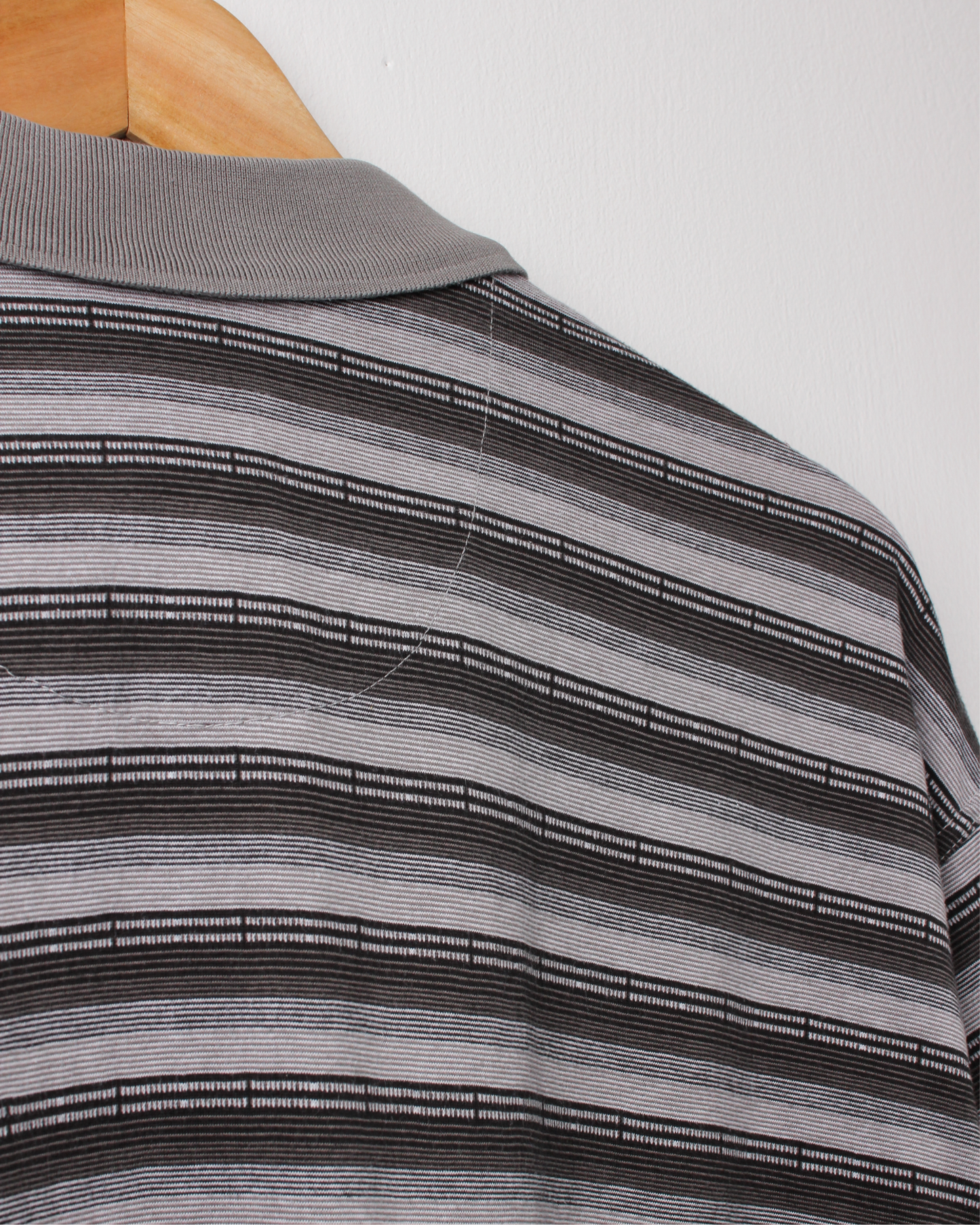 90s Nike Geometric Pattern Grey Polo (XL)
