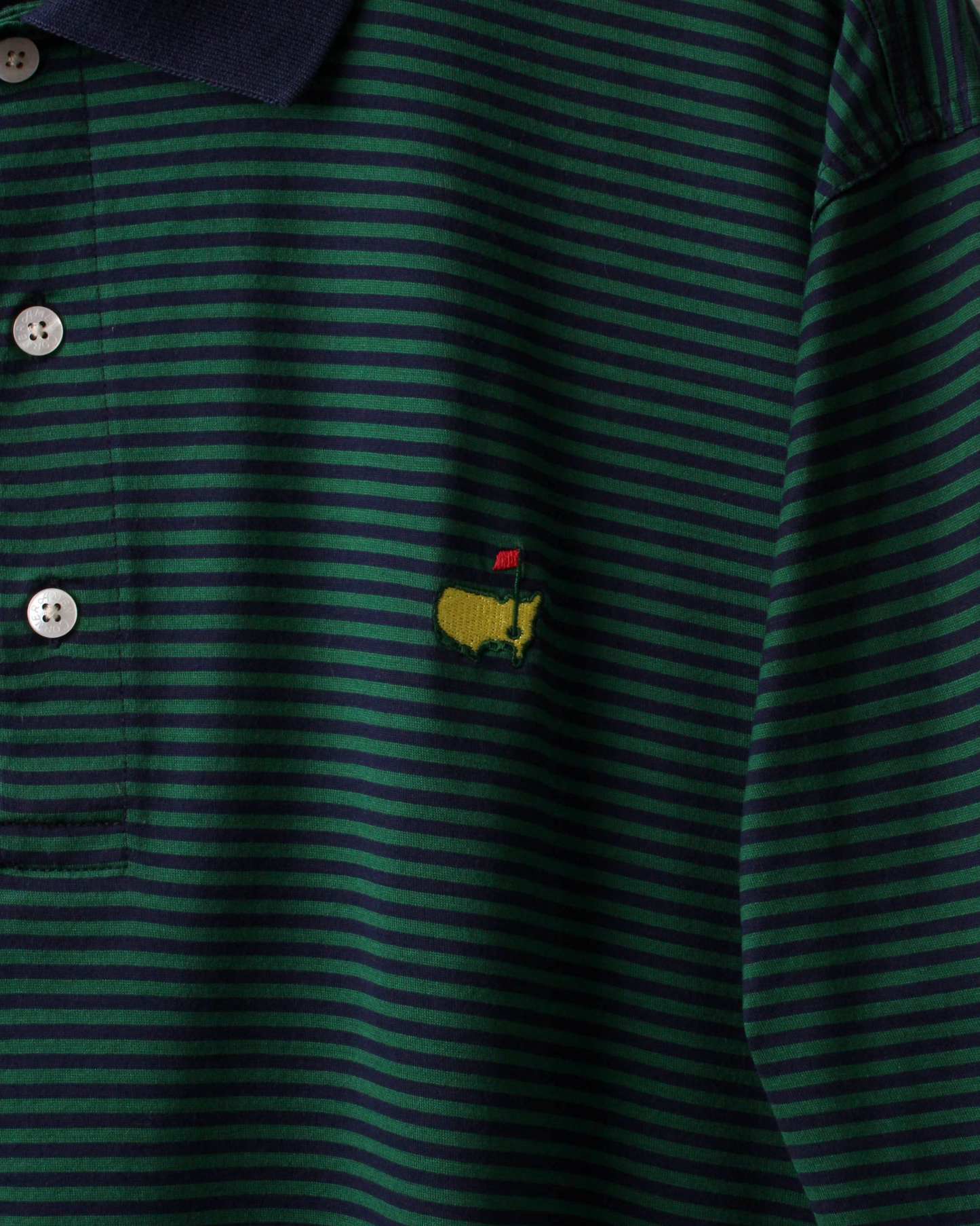 90s Masters Amen Corner Green & Navy Polo (L)