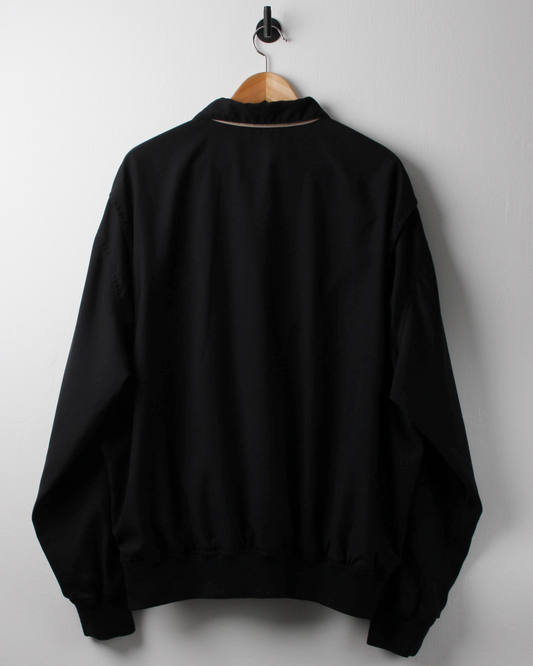 90s Ralph Lauren Black Collared Windbreaker (XL)
