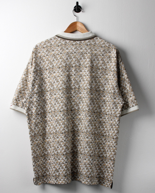 90s Greg Norman Khaki Abstract Polo (L)