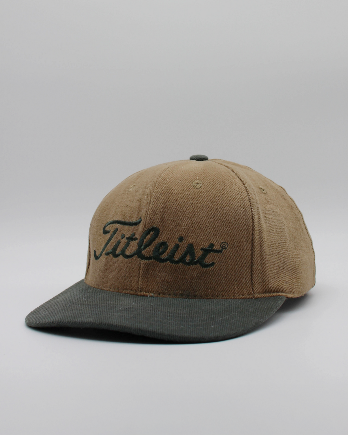 90s Titleist DCI Beige & Green Strapback Cap