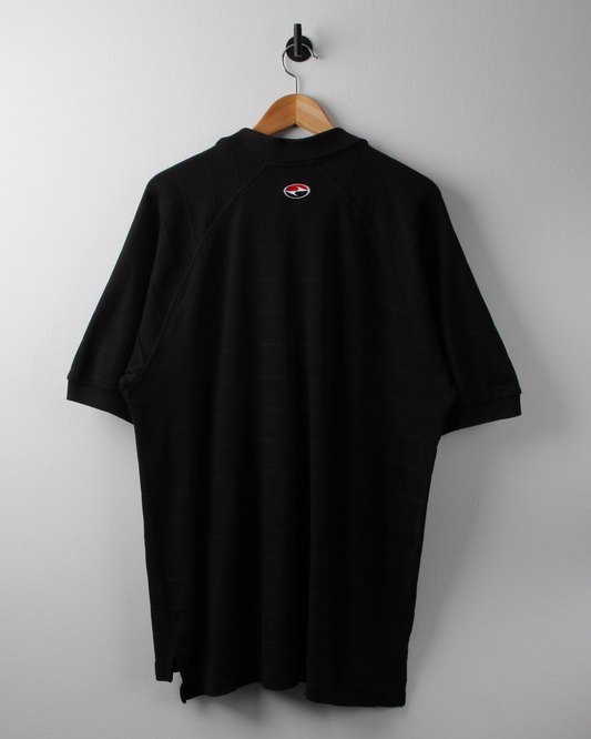 90s Nike Tiger Woods Yin Yang Black Buttonless Polo (XL)