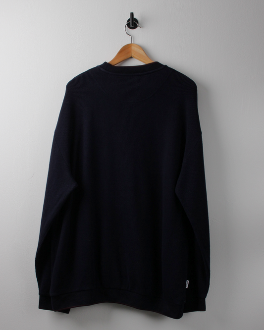 00s Ping Navy Ribbed Spellout Sweatshirt (XL)