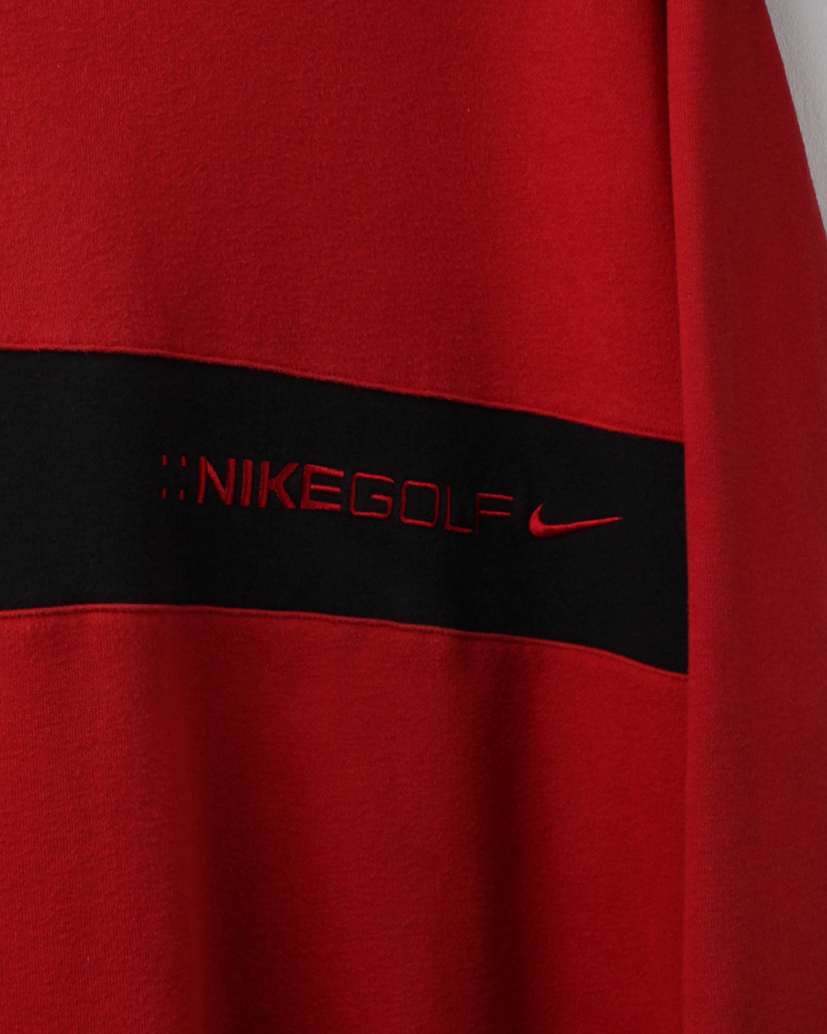 00s Nike Red & Black V-Neck Sweatshirt (XL)