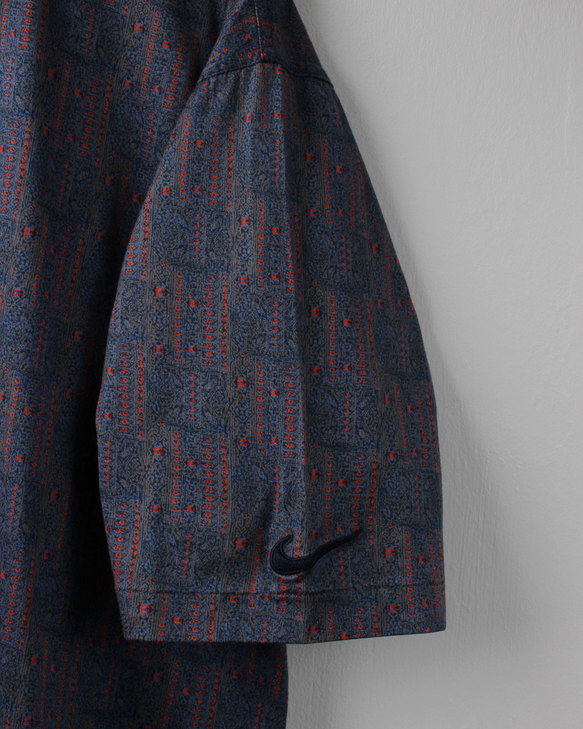 90s Nike Blue & Red Abstract Polo (L)