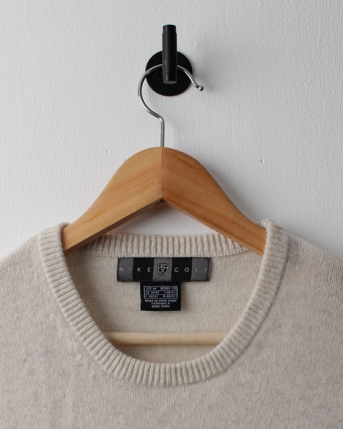 00s Nike Oatmeal Wool Crewneck Knit (M)
