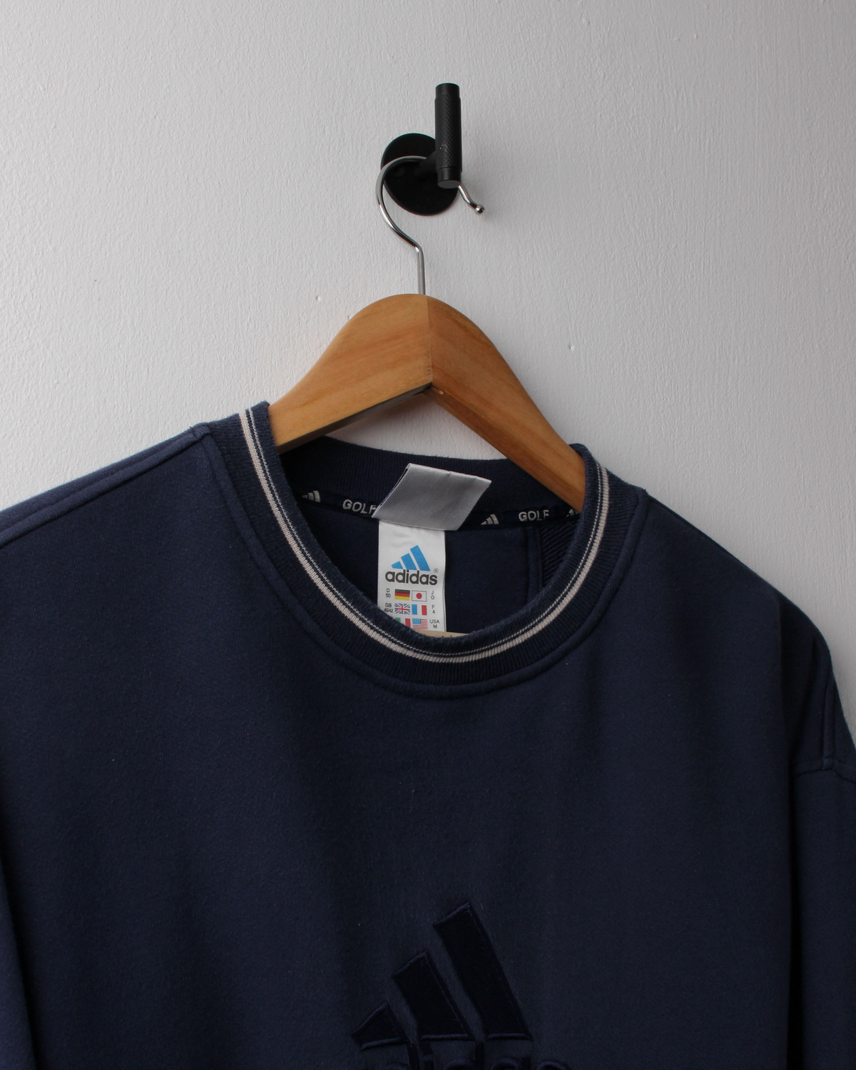 00s Adidas Golf Navy Graphic Crewneck Sweatshirt (M)