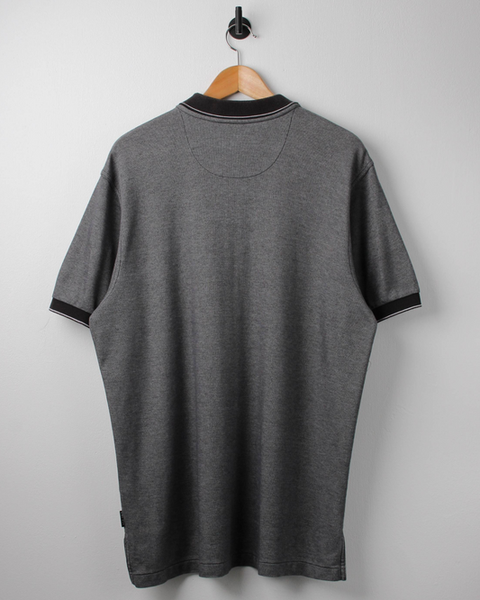 00s Nike Grey/Black Polo (L)