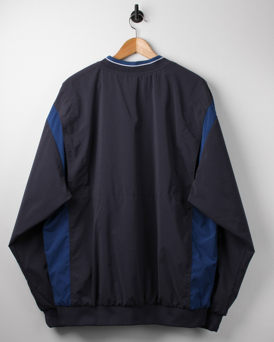 00s Nike Navy/Blue V-Neck Windbreaker (XL)