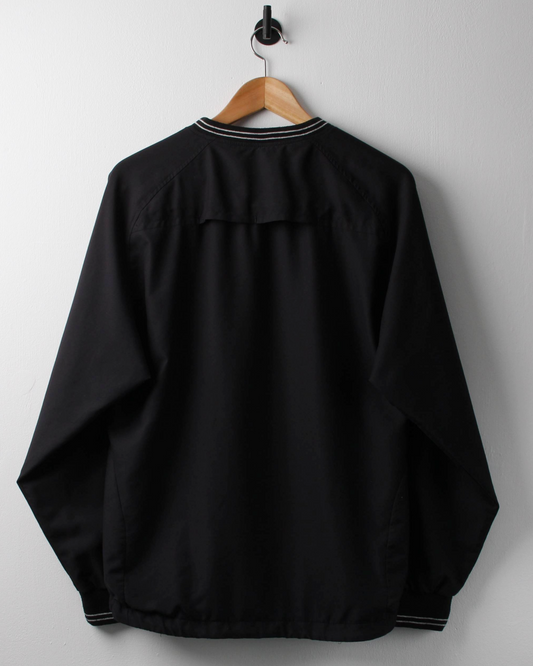 00s Nike Black & White V-Neck Windbreaker (S)