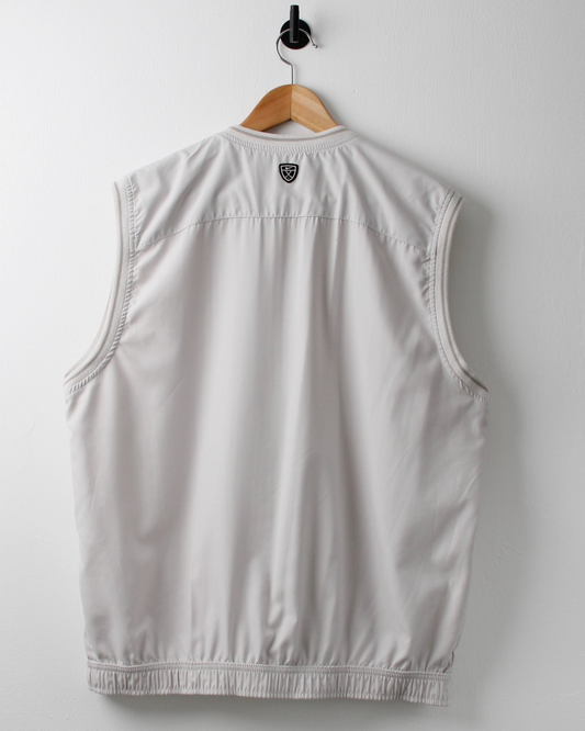 00s Nike Shield Logo White Windbreaker Golf Vest (L)