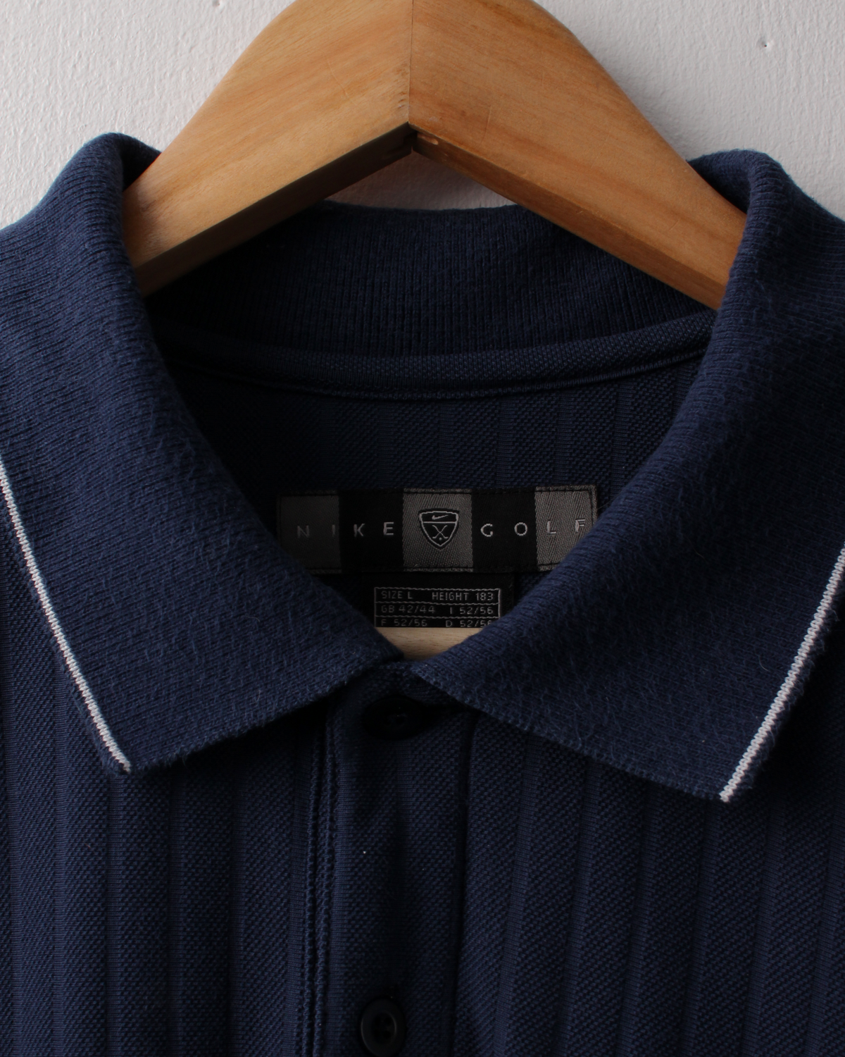 00s Nike Textured Navy Polo (L)