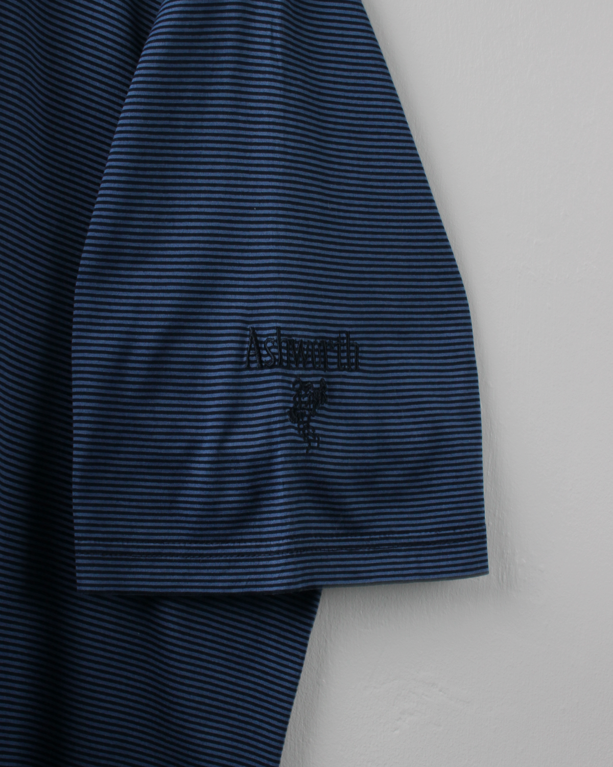 90s Ashworth Blue Striped Polo (XL)
